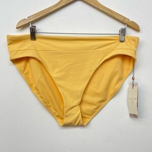 Calia By Carrie Underwood Bikini Wide Banded Bottom High Leg  Sunrise Orange XL